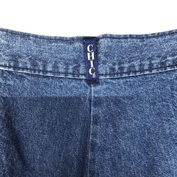 70's/80's  Denim Pleated Trousers by Chic Vintage - Picture 7 of 12